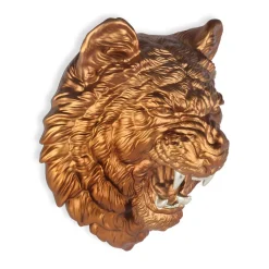 Mystic Tiger 37cm Bronze Resin Wall Sculpture