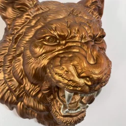 Mystic Tiger 37cm Bronze Resin Wall Sculpture