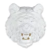 Mystic Tiger 37cm White Resin Wall Sculpture