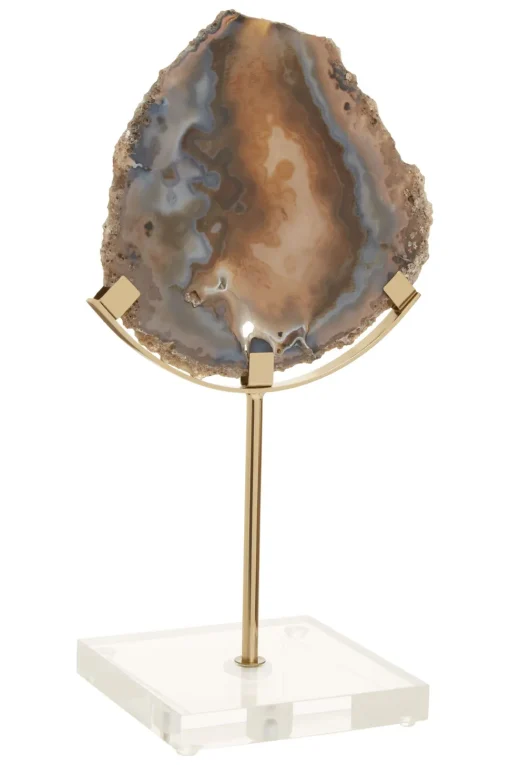 Mystical Agate 30cm Black & Gold Stone Indoor Sculpture
