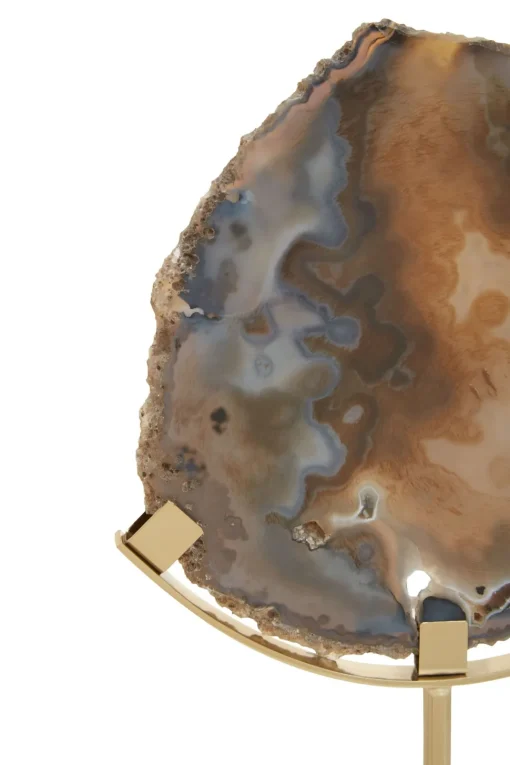 Mystical Agate 30cm Black & Gold Stone Indoor Sculpture