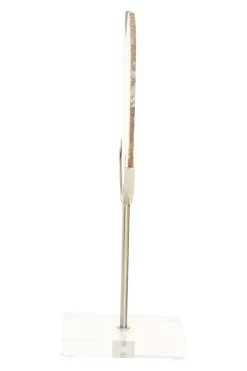 Mystical Agate 30cm White & Silver Stone Indoor Sculpture