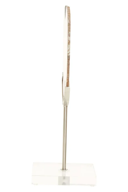 Mystical Agate 30cm White & Silver Stone Indoor Sculpture