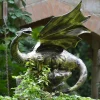 Mystical Dragon 100cm Bronze Metal Garden Statue