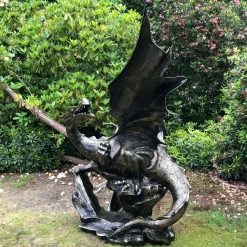Mystical Dragon 232cm Bronze Metal Garden Statue