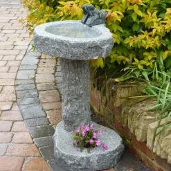 Natural Granite Stone Garden Birdbath