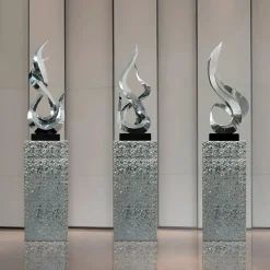 Nexus Ignite 91cm Silver Metal Indoor Sculpture v3