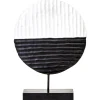Night & Day 41cm Black & White Wood Indoor Sculpture