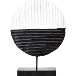 Night & Day 41cm Black & White Wood Indoor Sculpture