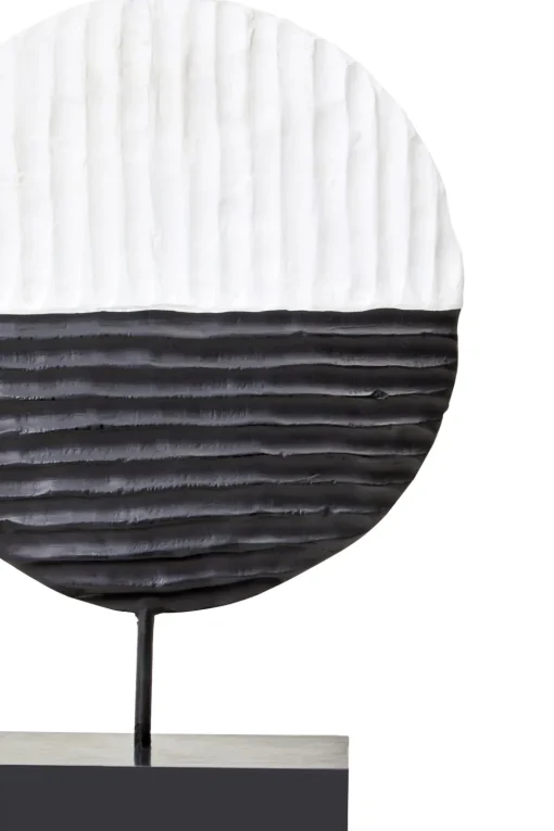 Night & Day 41cm Black & White Wood Indoor Sculpture