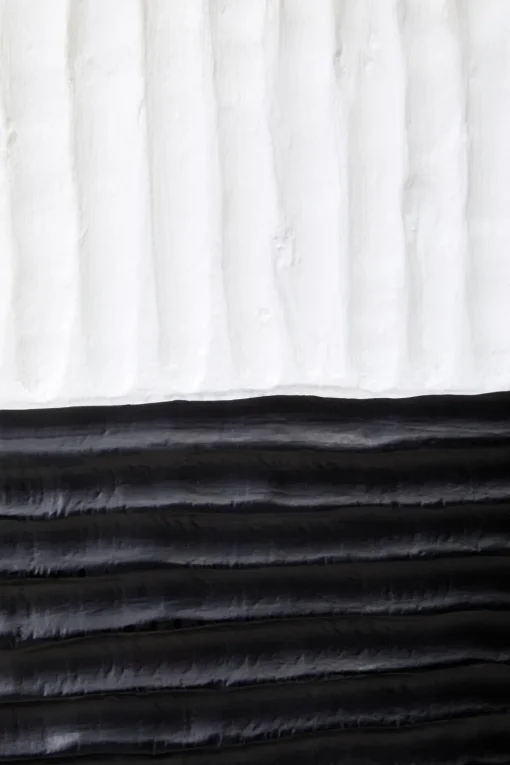 Night & Day 41cm Black & White Wood Indoor Sculpture