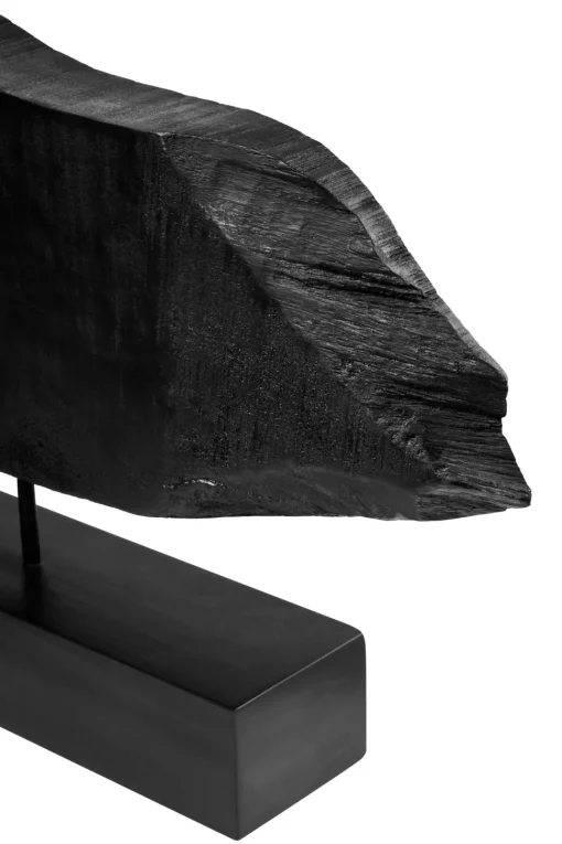 Obsidian Essence 32cm Black Wood Indoor Sculpture