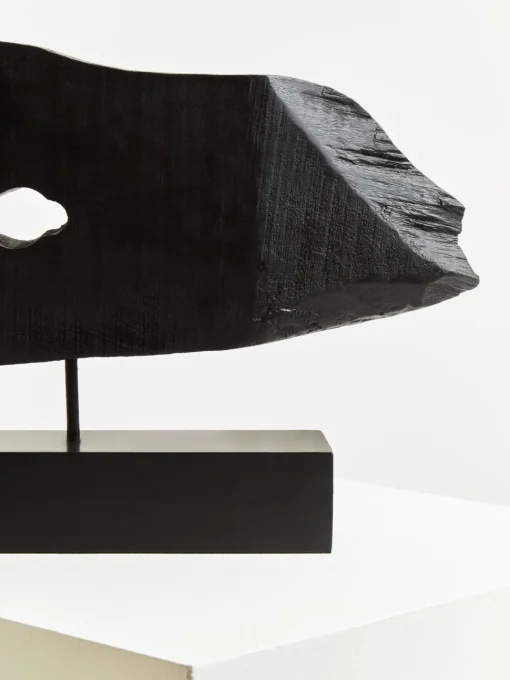 Obsidian Essence 32cm Black Wood Indoor Sculpture