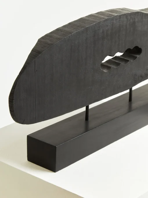 Obsidian Essence 32cm Black Wood Indoor Sculpture