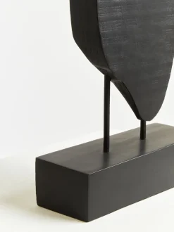 Obsidian Essence 70cm Black Wood Indoor Sculpture
