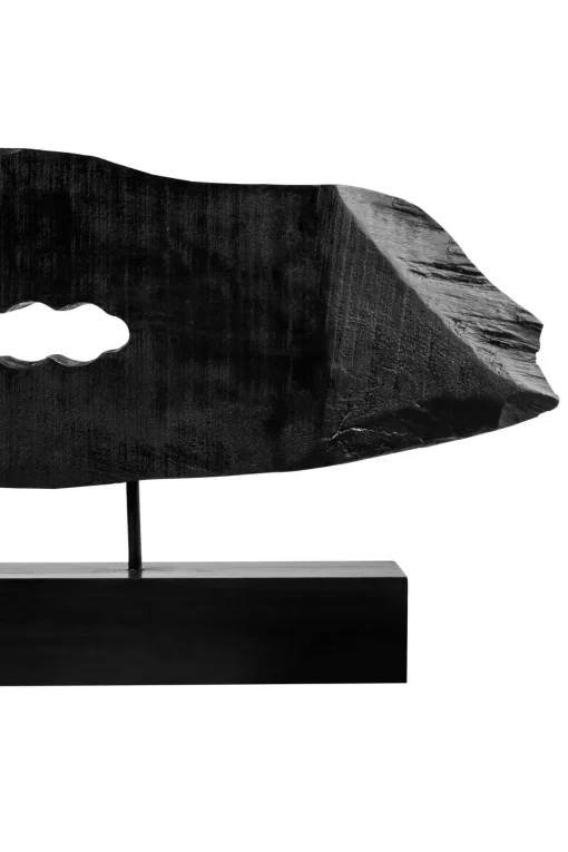 Obsidian Essence 32cm Black Wood Indoor Sculpture
