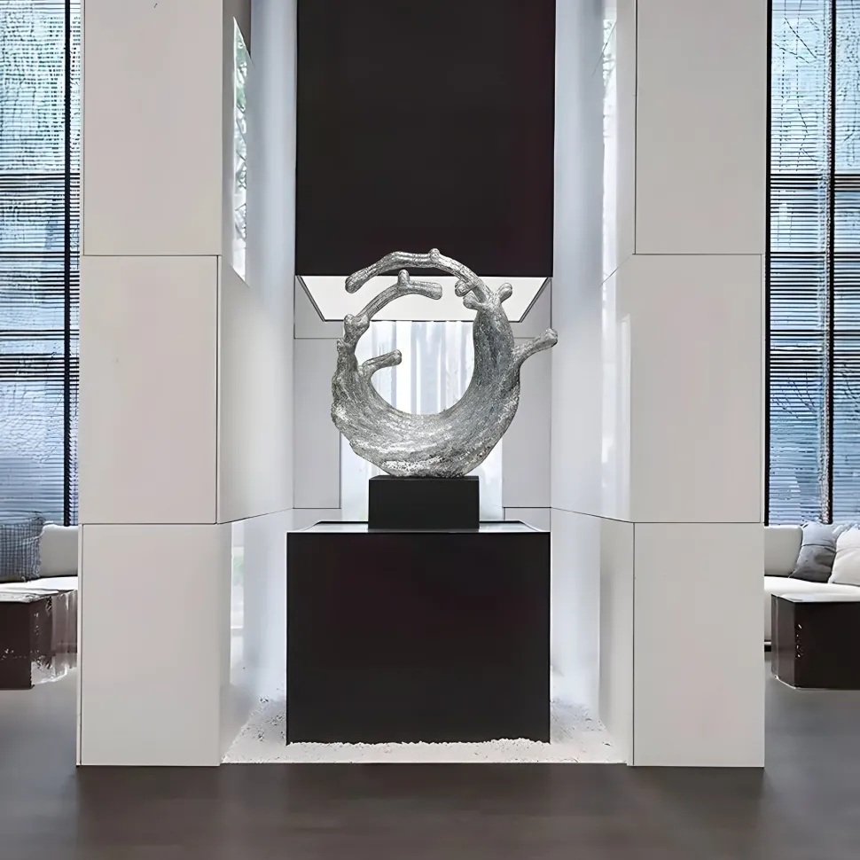 Oceanic Wave 117cm Gold Metal Indoor Sculpture