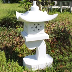 One Tier Japanese Pagoda Lantern Marble Garden Ornament
