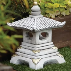 One Tier Japanese Pagoda Stone Garden Ornament
