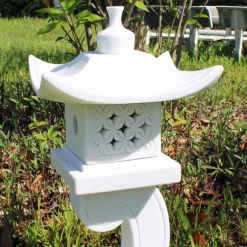 One Tier Japanese Pagoda Lantern Marble Garden Ornament