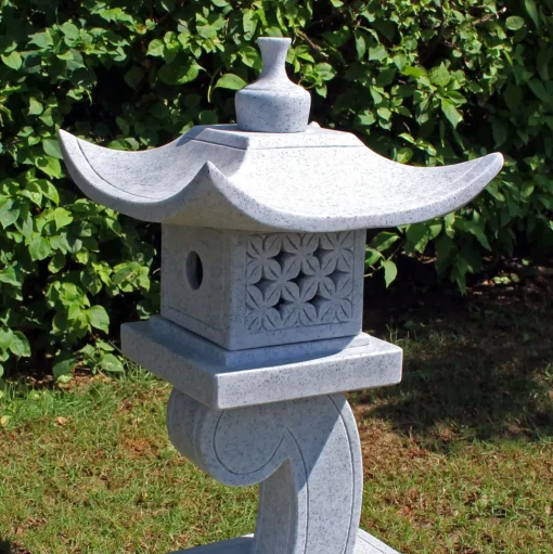 One Tier Japanese Pagoda Lantern Granite Garden Ornament