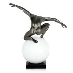 Orbital Balance 47cm Anthracite Resin Indoor Sculpture