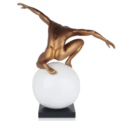 Orbital Balance 65cm Gold Resin Indoor Sculpture