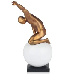 Orbital Balance 65cm Gold Resin Indoor Sculpture