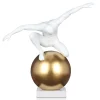 Orbital Balance 65cm White Resin Indoor Sculpture