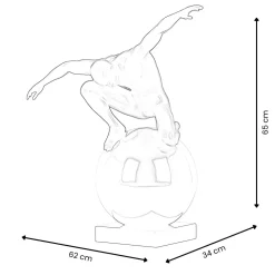 Orbital Balance 65cm White Resin Indoor Sculpture