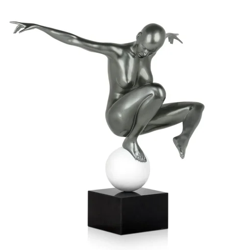 Orbital Dance 45cm Anthracite Resin Indoor Sculpture