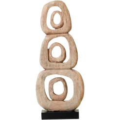 Orbital Elegance 57cm Wood Indoor Sculpture
