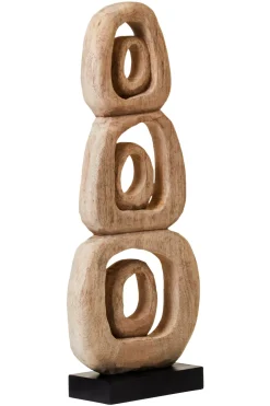 Orbital Elegance 57cm Wood Indoor Sculpture