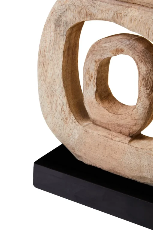 Orbital Elegance 57cm Wood Indoor Sculpture