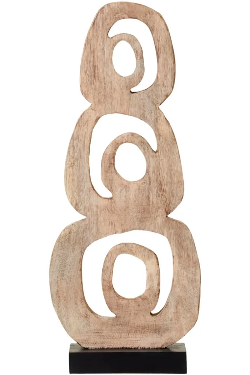 Orbital Elegance 57cm Wood Indoor Sculpture