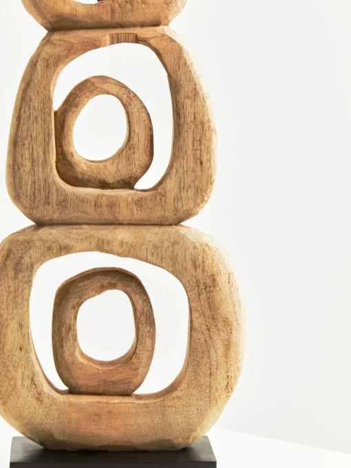 Orbital Elegance 57cm Wood Indoor Sculpture