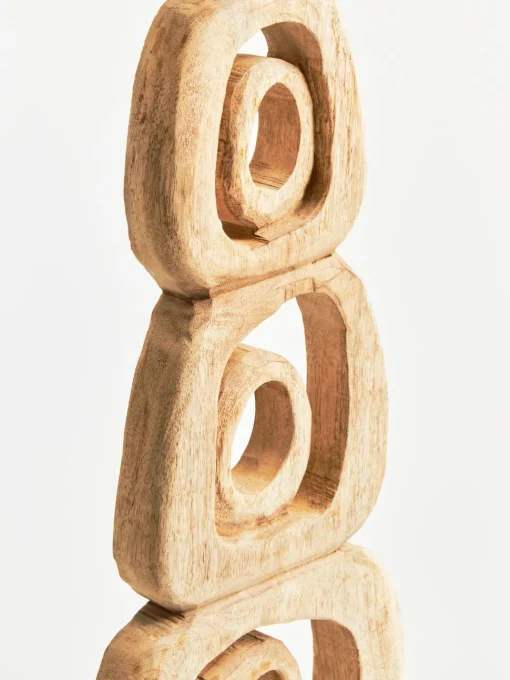 Orbital Elegance 57cm Wood Indoor Sculpture