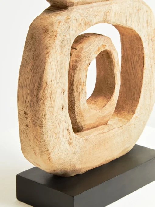 Orbital Elegance 57cm Wood Indoor Sculpture