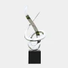 Orbital Motion 250cm Silver Metal Garden Sculpture