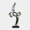 Orbital Shift 96cm Silver Metal Indoor Sculpture