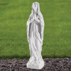 Our Lady of Lourdes 35cm Marble Resin Garden Statue