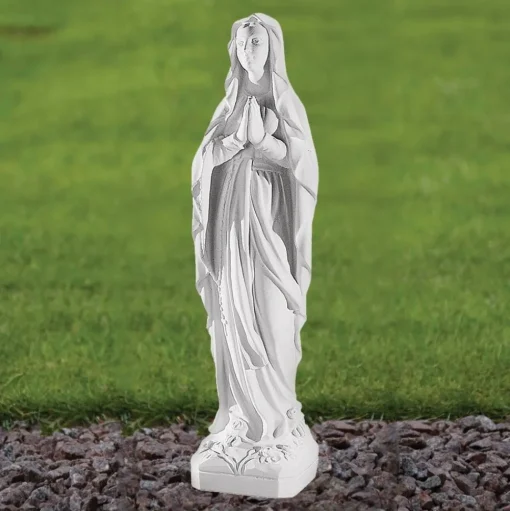 Our Lady of Lourdes 35cm Marble Resin Garden Statue