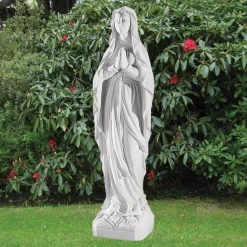 Our Lady of Lourdes 97cm Marble Resin Garden Statue