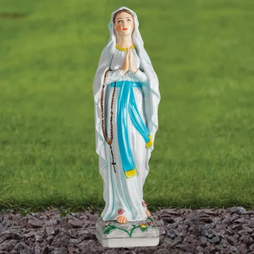Our Lady of Lourdes 58cm Marble Resin Garden Statue