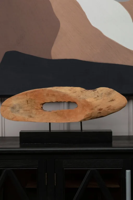Oval Essence 32cm Wood Indoor Sculpture