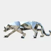 Panther 71cm Geometric Metal Garden Sculpture
