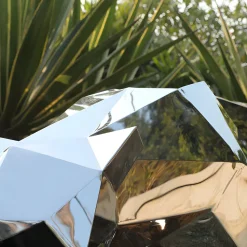 Panther 71cm Geometric Metal Garden Sculpture