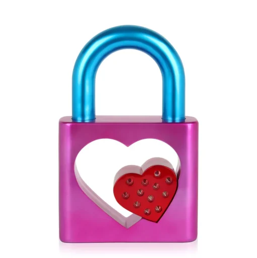 Passion Padlock 38cm Pink Resin Indoor Sculpture