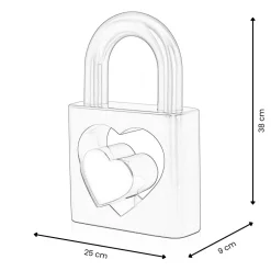 Passion Padlock 38cm Purple Resin Indoor Sculpture