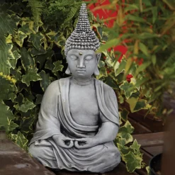 Pearl Hat Thai Stone Buddha Garden Ornament